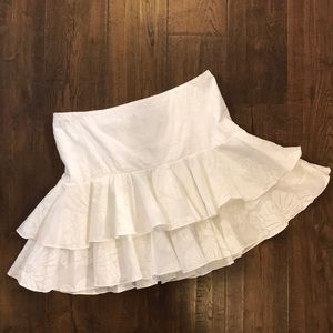 Lilly Pulitzer Ruffled White Skirt